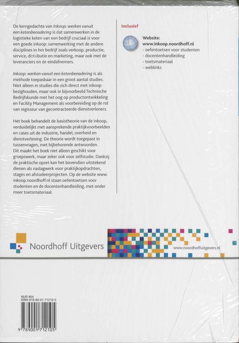Werken met logistiek - Inkoop: werken vanuit een ketenbenadering - back cover