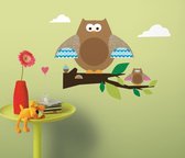 RoomMates Muursticker Owl & Branch - Multi