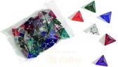 Hot games 4-kantige dobbelstenen 12 stuks acryl kleuren 20mm