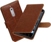 BestCases.nl Nokia 5 Pull-Up booktype hoesje Bruin
