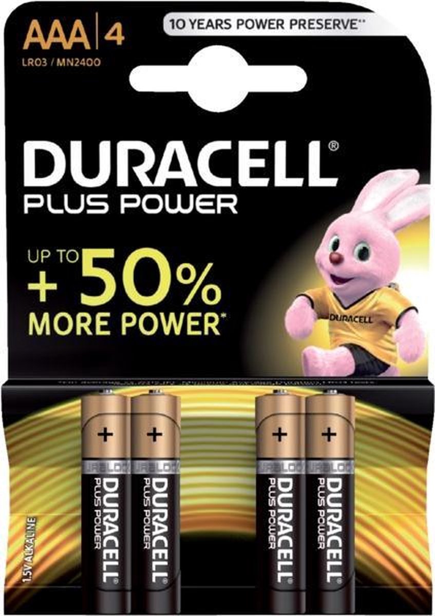 Batterij duracell aaa plus power 50% alkaline