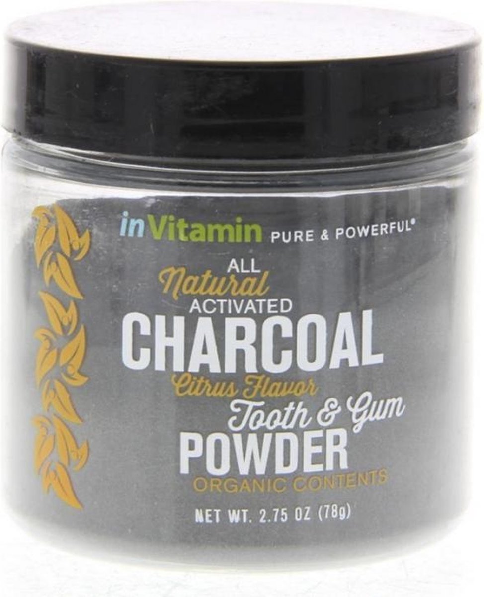 InVitamin Natural Activated Charcoal Tooth & Gum Powder Tandpasta 1 st.