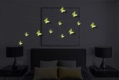 Lichtgevende Glow In The Dark 3D Vlinders Decoratie Muur Stickers - 12 Stuks