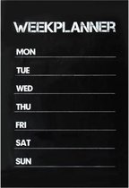 Weekplanner krijtbord sticker - Geschikt voor krijt - schoolbord / schrijfbord - Muursticker whiteboard - Planner universeel
