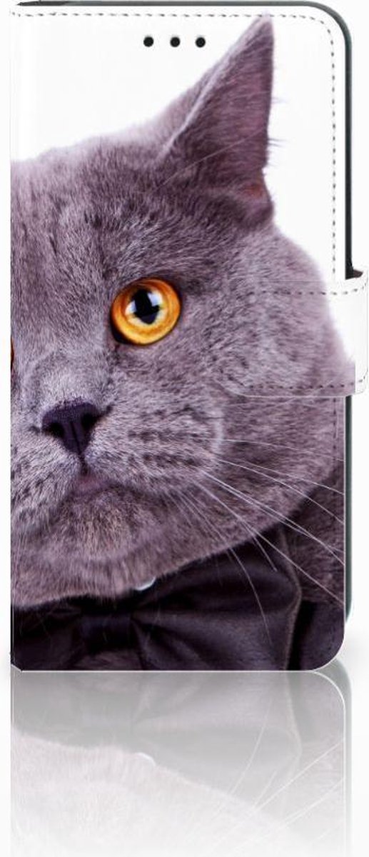 Book Case voor Xiaomi Mi A2 Lite Telefoonhoesje met Pasjes Kat