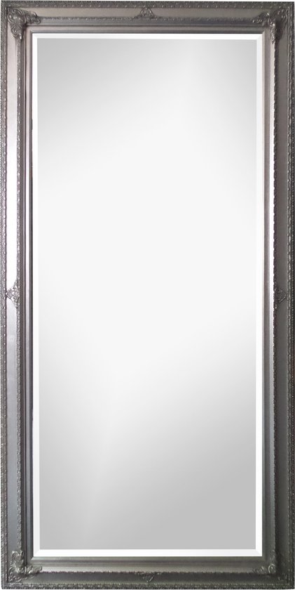 Spiegel - Eva- zilver - buitenmaten breed 100 cm x hoog 200 cm. | bol.com