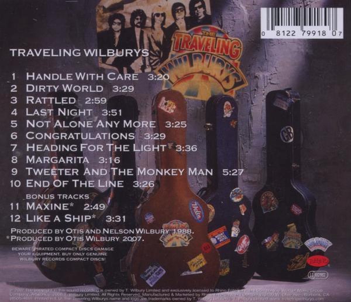 Traveling Wilburys Volume 1, Traveling Wilburys CD (album) Muziek