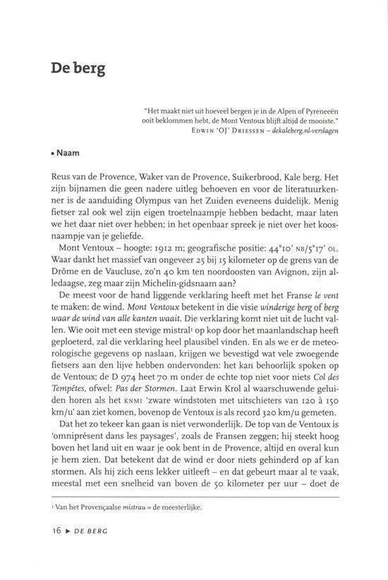 De Kale Berg Op En Over De Mont Ventoux