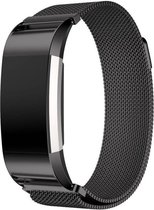 Fitbit Charge 2 Milanese Horloge Bandje met magneetsluiting - Zwart