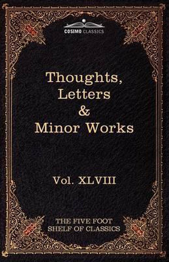 Couverture de livre avec des ornements dorés. Titres: Thoughts, Letters & Minor Works, Vol. XLVIII. Cosimo Classics.