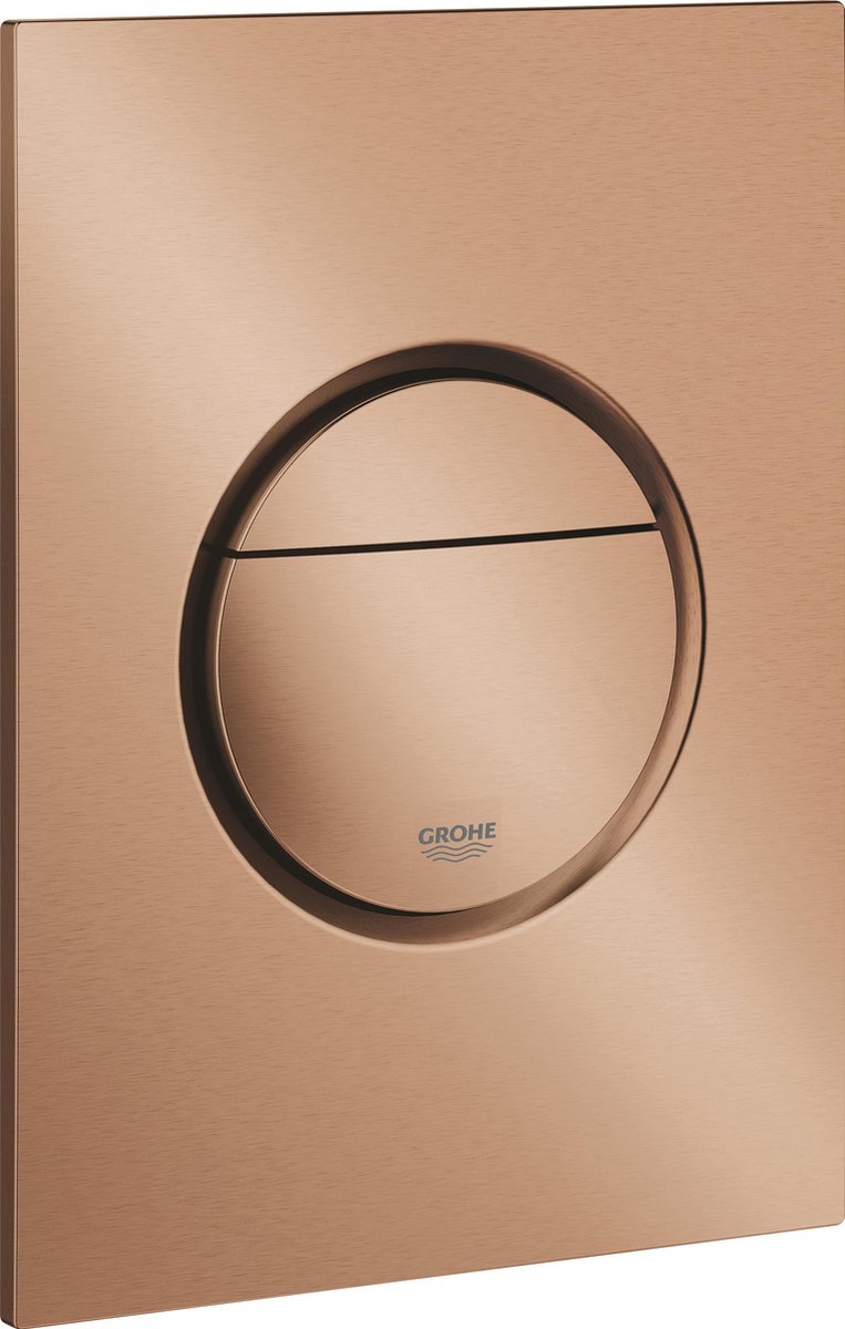 GROHE Nova Cosmopolitan S Bedieningspaneel Toilet - Verticaal - Dual Flush - Geborsteld Warm sunset (mat brons) - Slank formaat