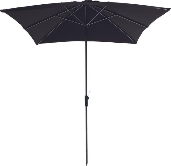 Madison - Parasol Rhodos - Vierkant x 280 cm - Zwart | bol.com
