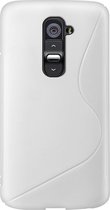 LG G2 Silicone Case s-style hoesje Wit