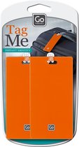 Go Travel - Bagage Label - Tag Me -  2 stuks - Oranje