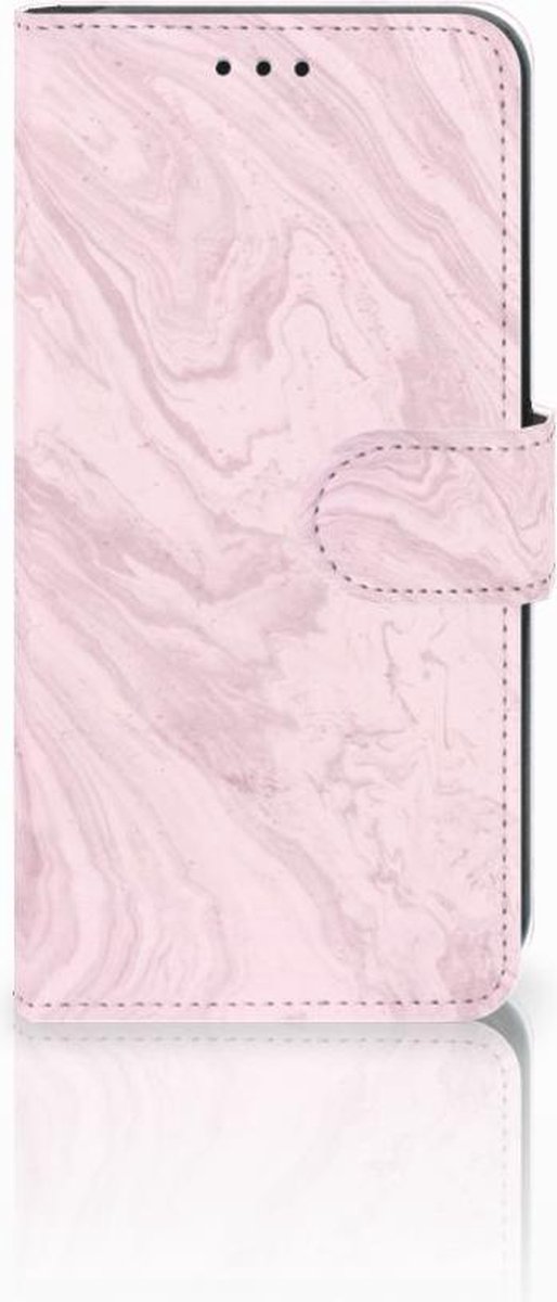 Xiaomi Mi A2 Lite Bookcase Marble Pink - Origineel Cadeau Vriendin