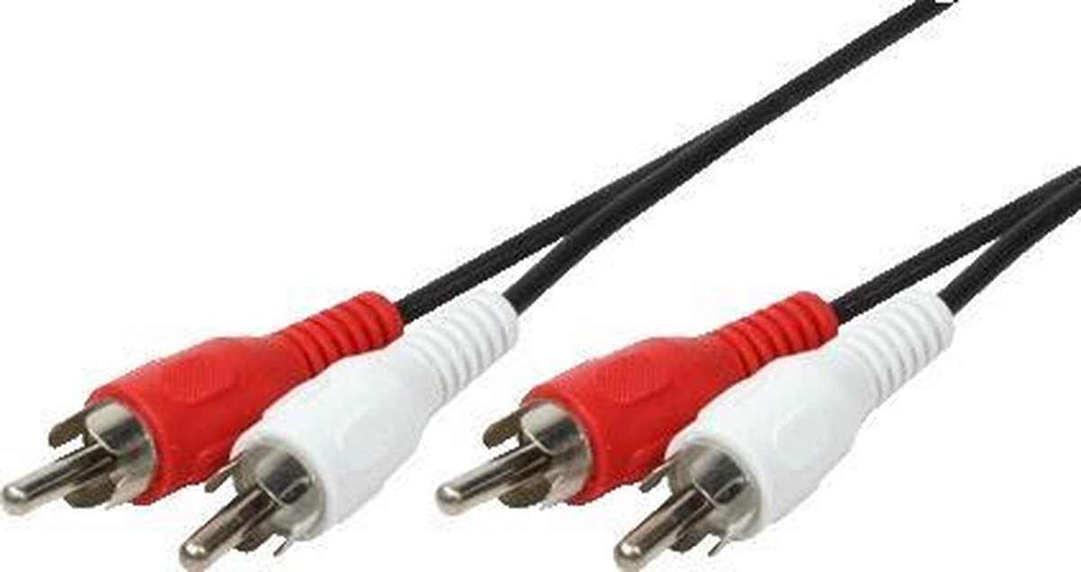 LOGILINK audiokabel - CA1041 - Audio 2x cinch - 10.00m - zwart