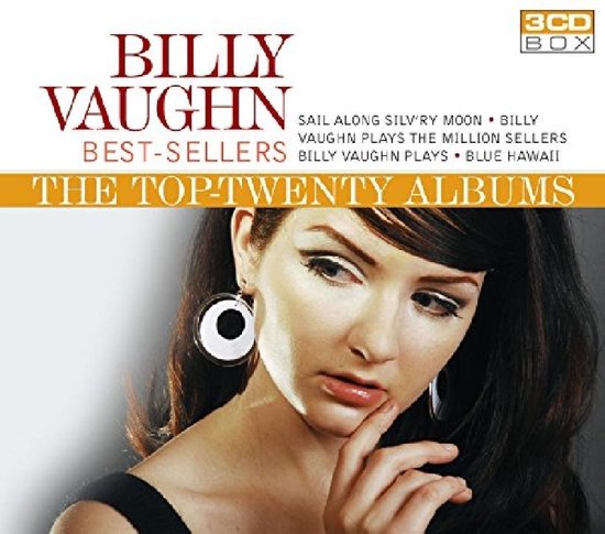 Billy Vaughn - Best-Sellers: The Top-Twenty Albums, 3CD Box, met een vrouw met grote oorringen.