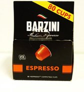 Barzini Koffiecups - Italian Espresso - 80 koffie cups