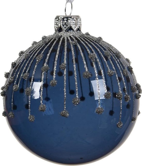 Probleem Teleurstelling Peave 6x Blauwe kerstversiering kerstballen van glas - 8 cm - transparante  kerstbal | bol.com