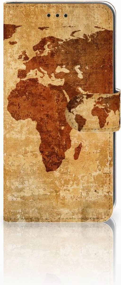 Xiaomi Mi A2 Lite Flip Cover Wereldkaart