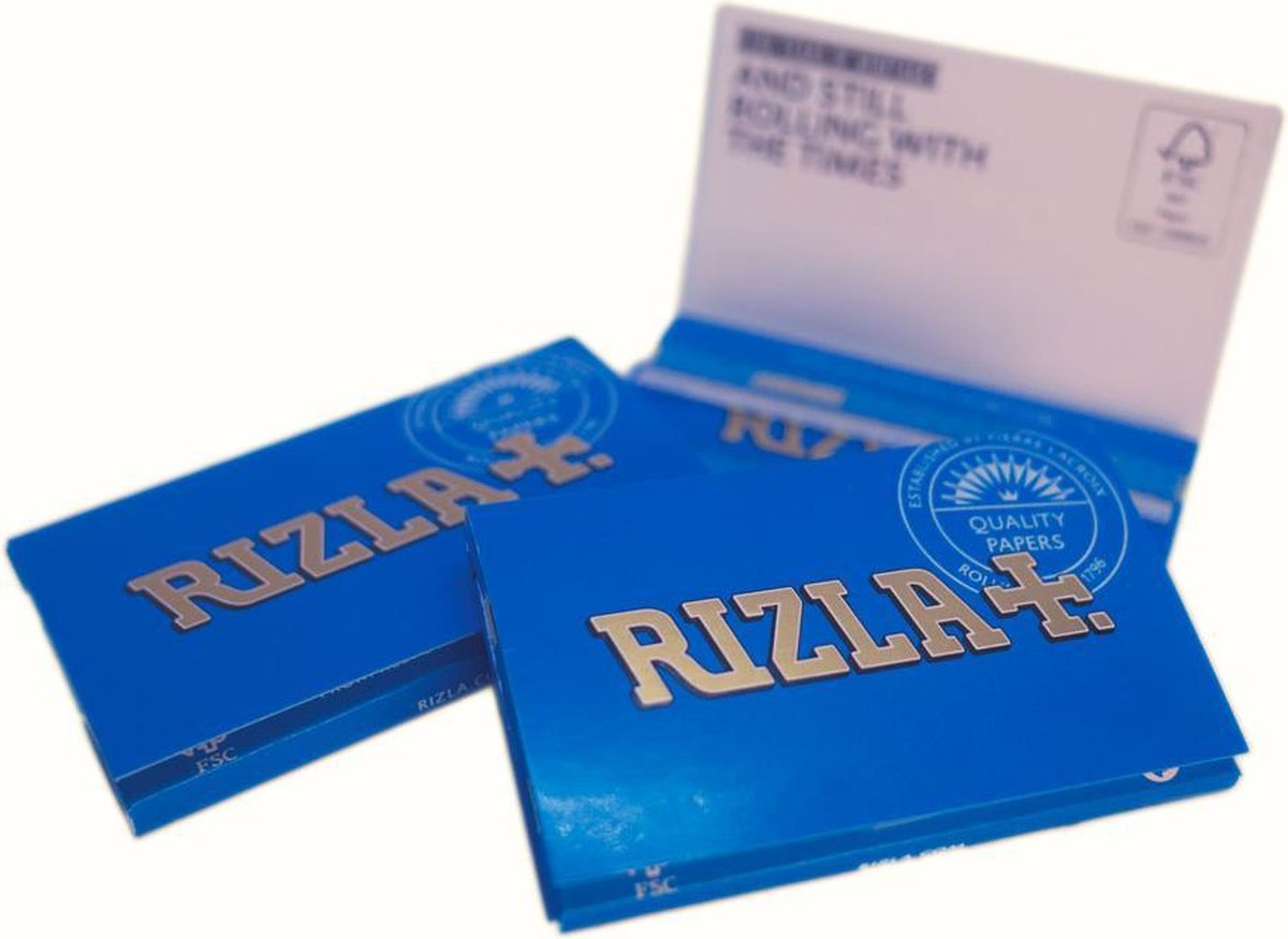 Papier à rouler Rizla bleu x25 - 17,90€