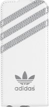 Adidas Basics Premium Flip Case voor iPhone 5/5S Wit/Zilver