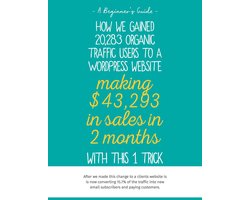 How we gained 20,283 organic traffic users to a WordPress website making $43,293 in sales in 2 months with this 1 trick