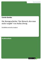 Die Kurzgeschichte 'Ein Mensch, den man nicht vergißt' von Stefan Zweig