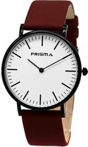 Prisma Herenhorloge P.1622.701G Lederen band Edelstaal