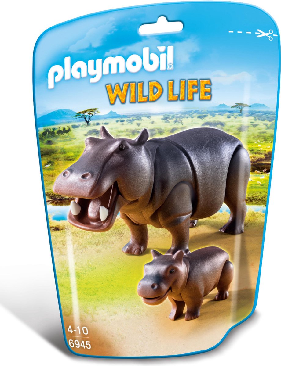 PLAYMOBIL Nijlpaard met jong - 6945