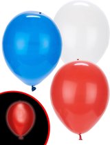 Illooms LED Ballonnen Rood, Wit & Blauw - 5 Stuks