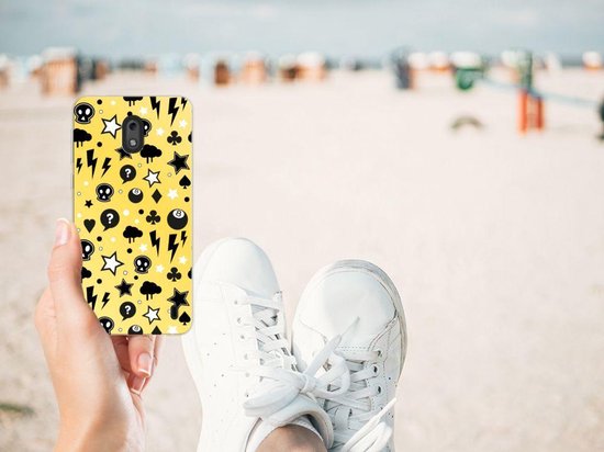 Coque pour Nokia 2 Bumper Housse Etui Punk Yellow