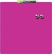 Whiteboard tegel Rexel 36 x 36 cm roze gelakt