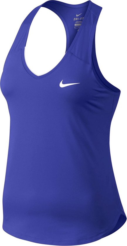 hier Oogverblindend bord Nike Pure Tennis Tanktop Dames Sporttop - Maat L - Vrouwen - paars/wit |  bol.com