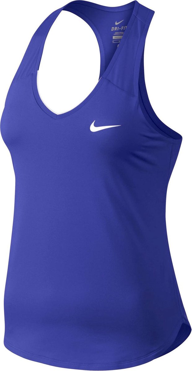 Nike Pure Tennis Tanktop Dames Sporttop - Maat L - Vrouwen - paars/wit |  bol.com