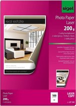 Fotopapier Sigel kleurenlaser - A4 hoogwit glans 200gr 100 vel