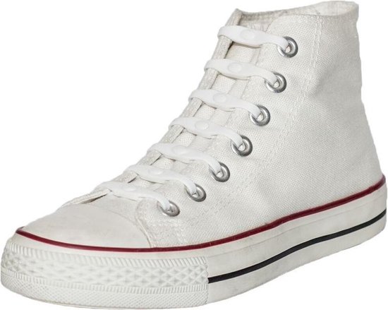 14x Shoeps elastische wit parel - Sneakers/gympen/sportschoenen elastieken... | bol.com