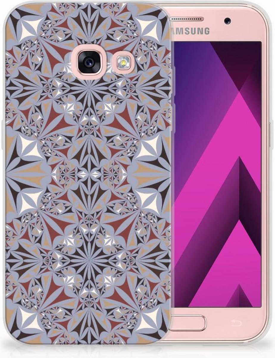 Samsung Galaxy A3 2017 TPU Siliconen Hoesje Flower Tiles