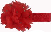 Jessidress Haarband Baby Haarbandje Hoofdband met bloem - Rood