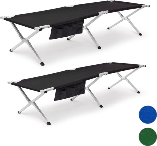 van mening zijn Walter Cunningham speelgoed relaxdays stretcher, veldbed, kampeerbed, outdoor, logeerbed, opklapbaar  bed Zwart, Klein | bol.com