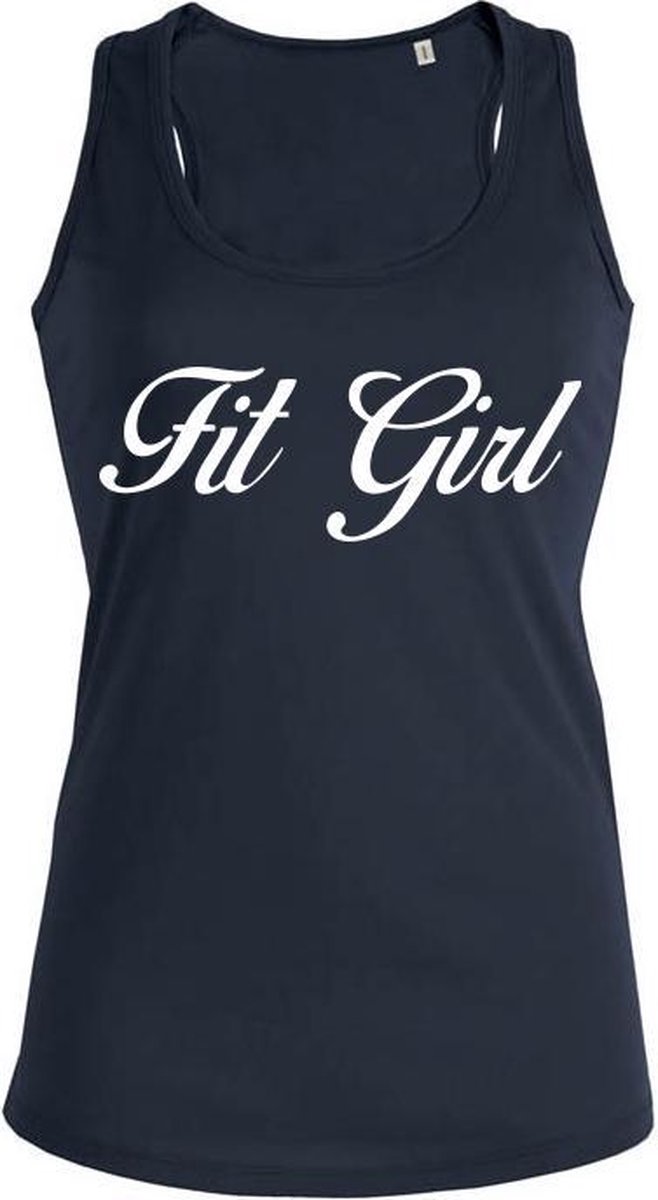 Fit Girl dames sport shirt / hemd / top zwart - maat L