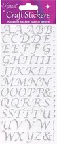 Oaktree - Stickers Alfabet zilver cursief letter (per vel)