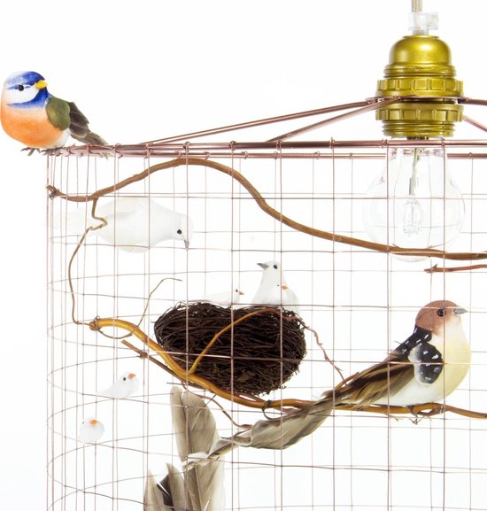 Hanglamp met vogeltjes - Landelijk - Kinderkamer - Speelkamer - Babykamer - Hal - Ø30cm. — afbeelding 2