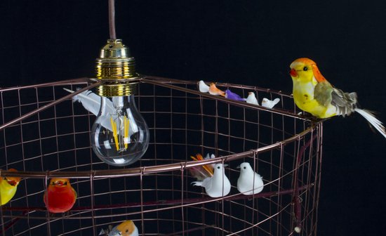 Hanglamp met vogeltjes - Landelijk - Kinderkamer - Speelkamer - Babykamer - Hal - Ø30cm. — afbeelding 5