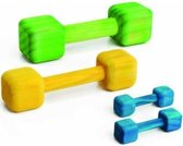 Houten halter knaagdier geel 14x4x4