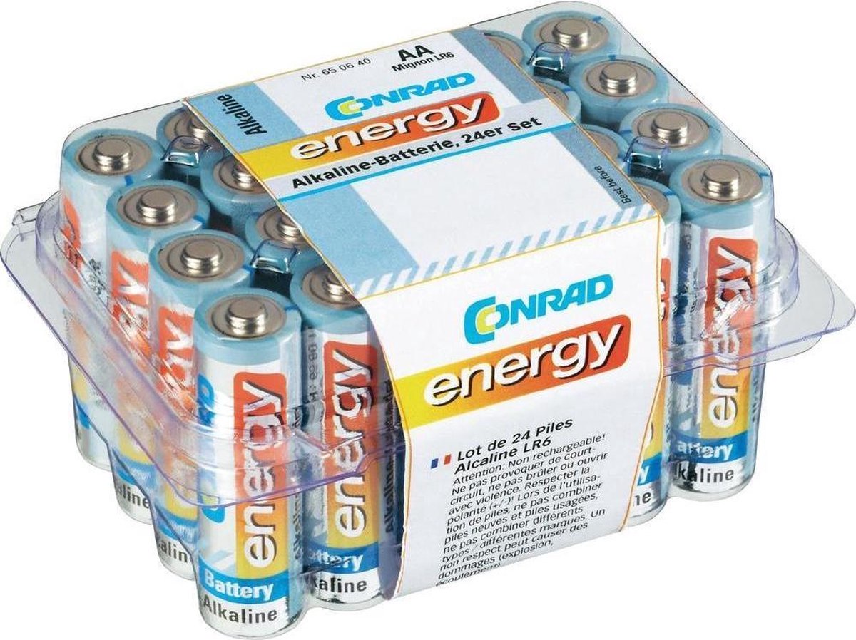 mosterd Zware vrachtwagen Onderdrukken AA-batterijen penlite 24 stuks Conrad Energy 650640 | bol.com
