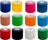 #DoYourFitness - 6x PREMIUM Kinesiologie Tape - Sporttape - 100% geweven katoen / waterbestendig - rollengte 5m, breedte 5cm - Katoen