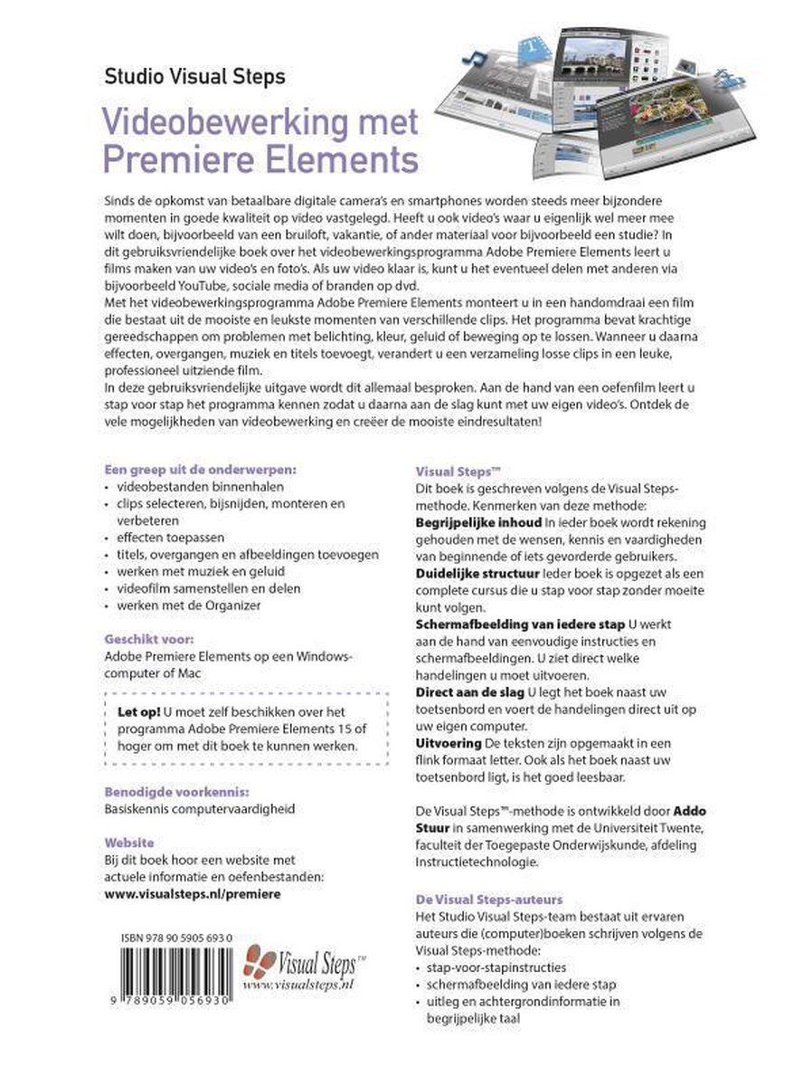 Bol Com Videobewerking Met Premiere Elements Studio Visual Steps Boeken