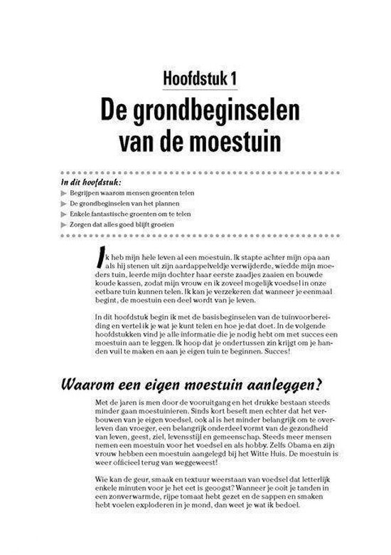 Hoofdstuk 1: 'De grondbeginselen van de moestuin' uit 'Moestuinen Voor Dummies'.