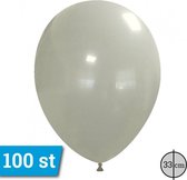 Latex ballonnen 33cm 100 stuks Grijs - Grijs GT110/56